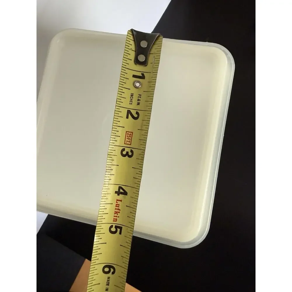 Vintage Tupperware Cracker Keeper Square Container White Frosted 1314-6 1315-3